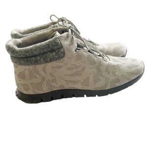 Cole Haan Light Gray Perforated Ankle Booties